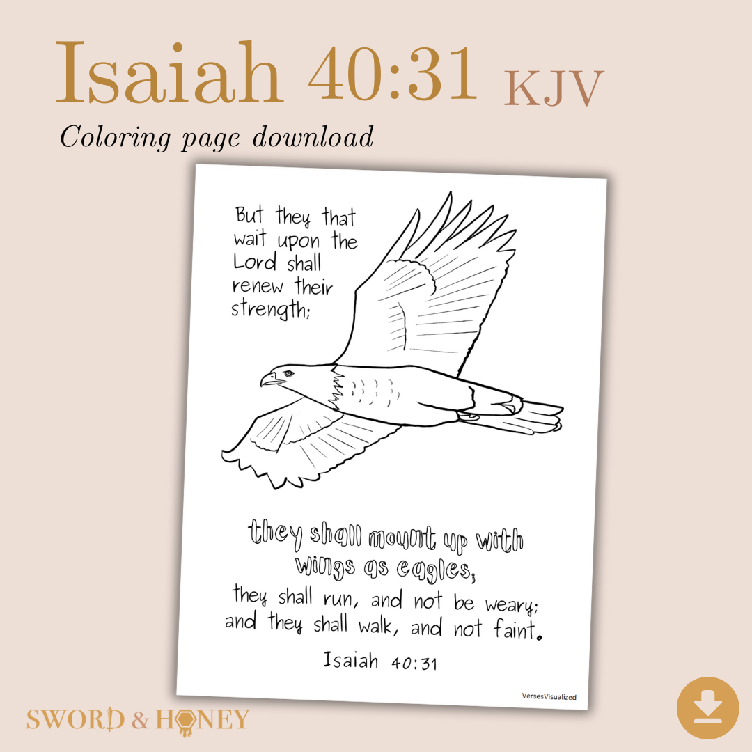 Isaiah 40 31 KJV Coloring Page Digital Download Sword And Honey isaiah-40-31-kjv-coloring-page-digital-download-sword-and-honey