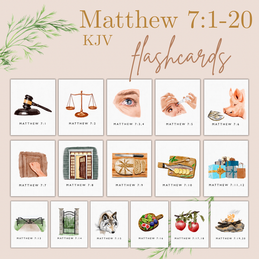 Matthew 7 KJV Teacher Flashcards