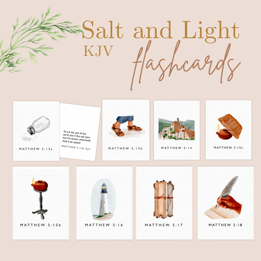 Salt and Light - Matthew 5:13-18 KJV Teacher Flashcards