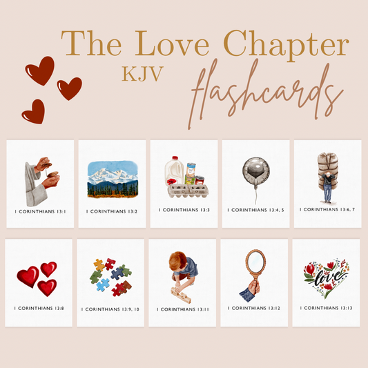 The Love Chapter - 1 Corinthians 13 KJV Teacher Flashcards