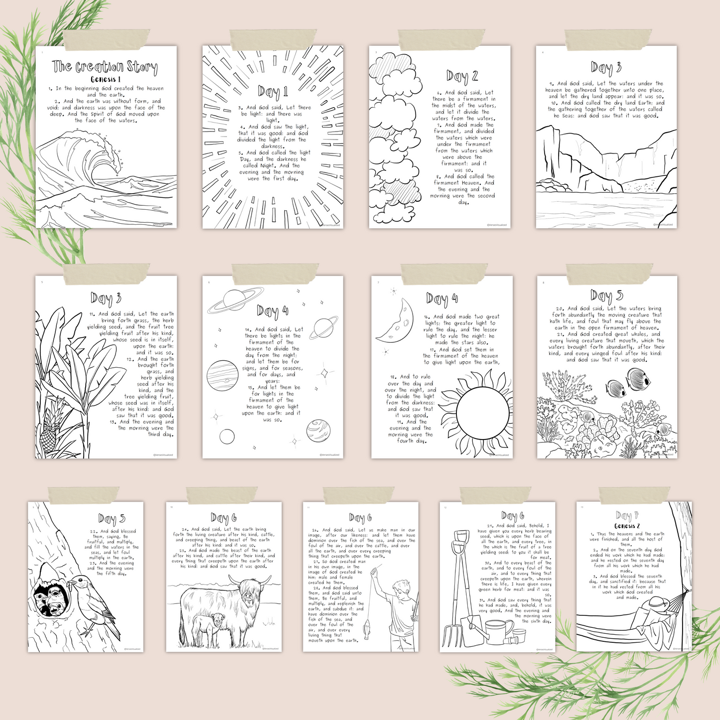 Creation KJV Coloring Pages