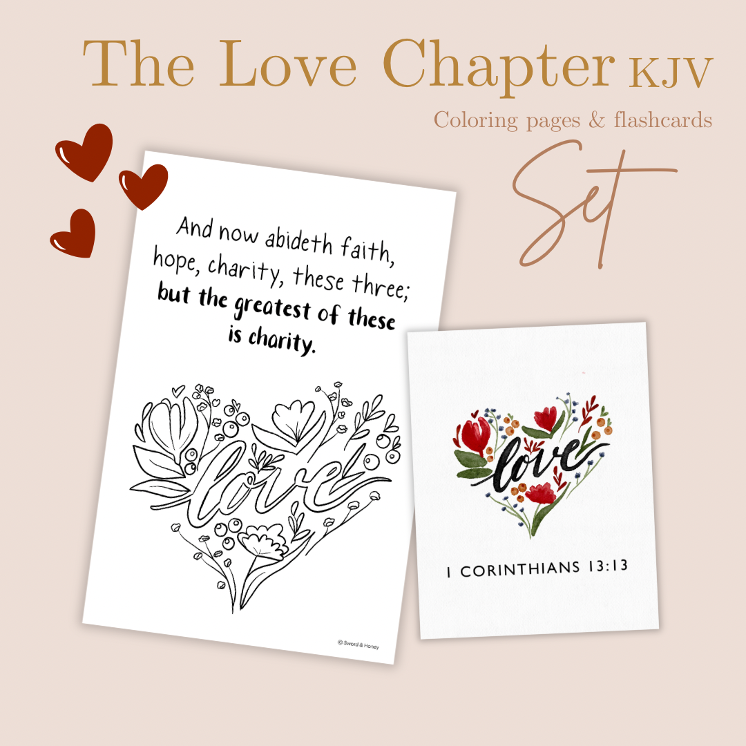 Love Chapter Print The Love Chapter - 1 Corinthians 13 KJV – Sword and Honey