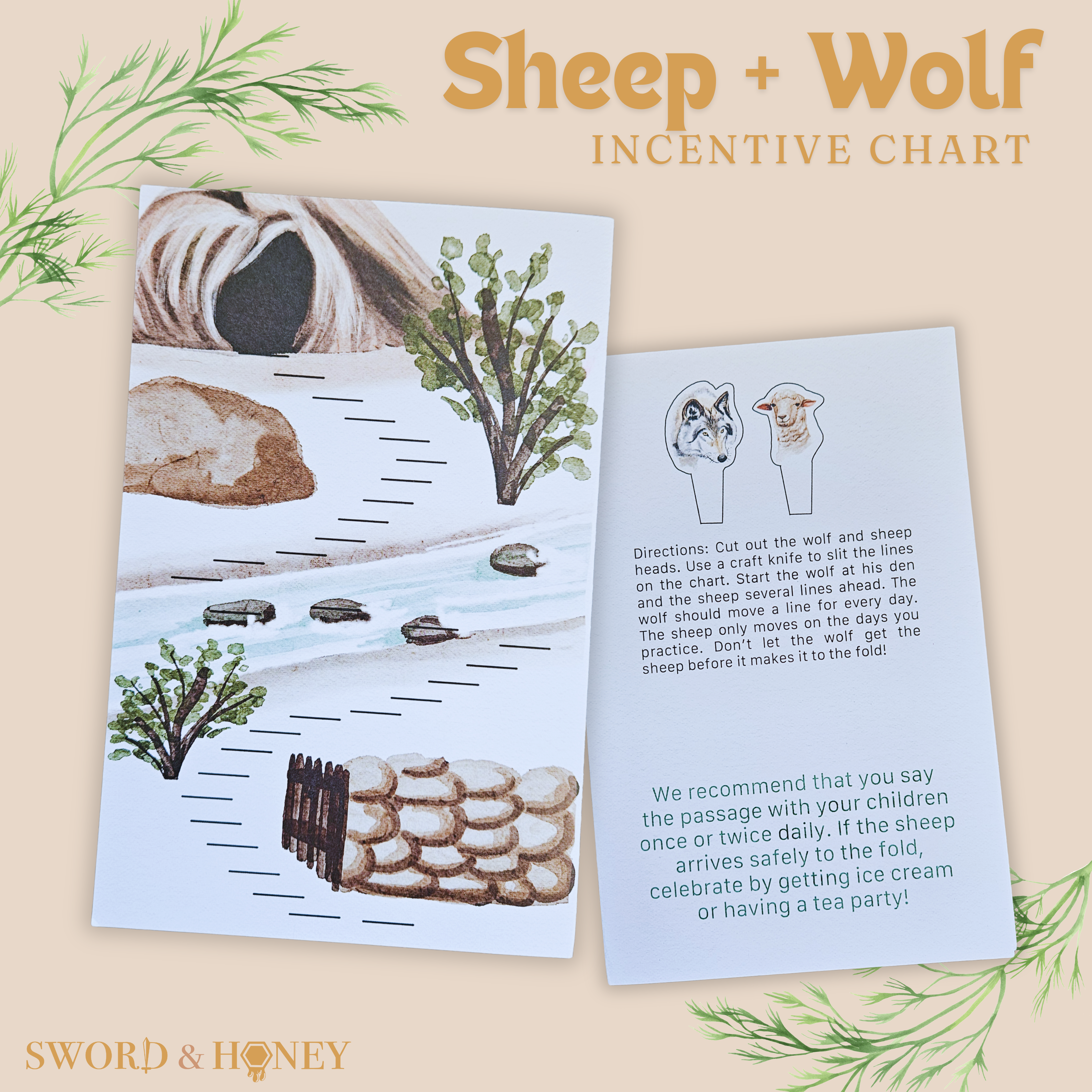 Animal - Sheep and Wolf Incentive Chart – Sword and Honey