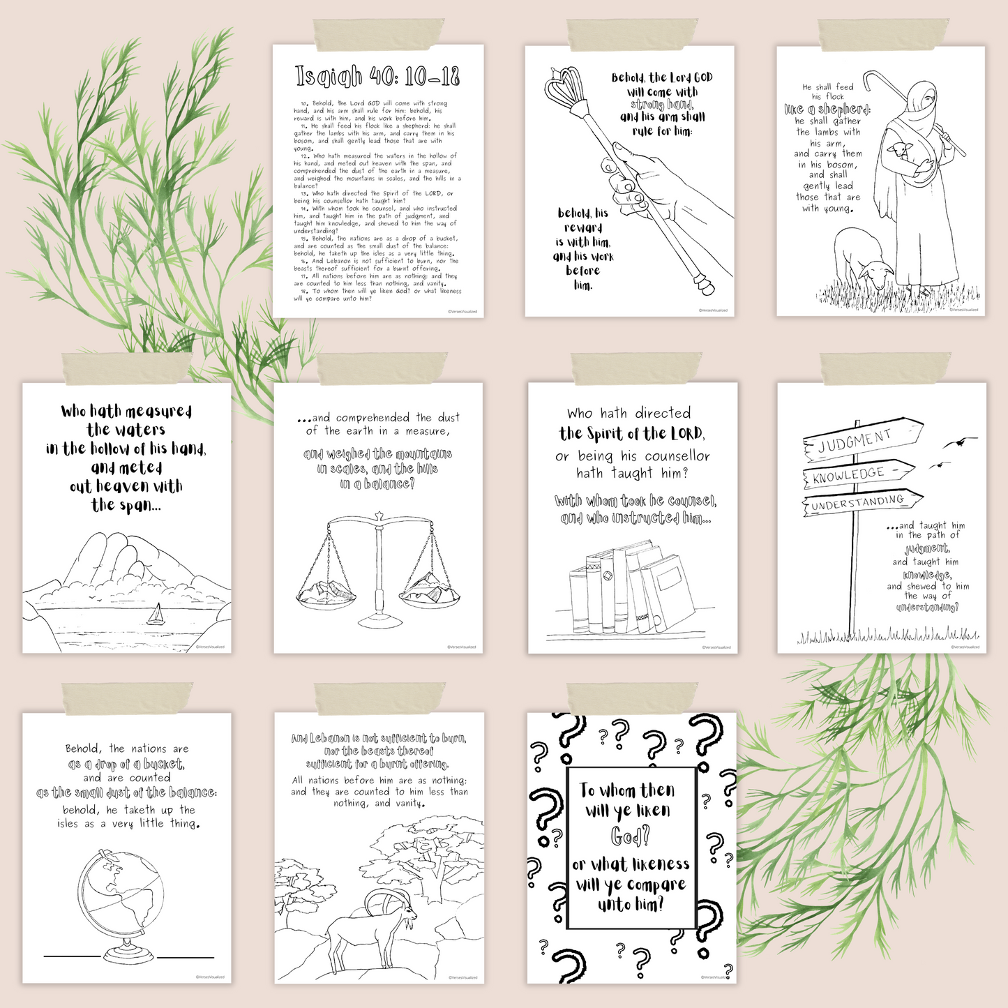 Isaiah 40 KJV Coloring Pages