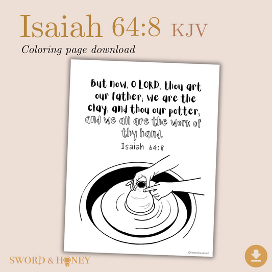 Isaiah 64:8 KJV Coloring Page Digital Download