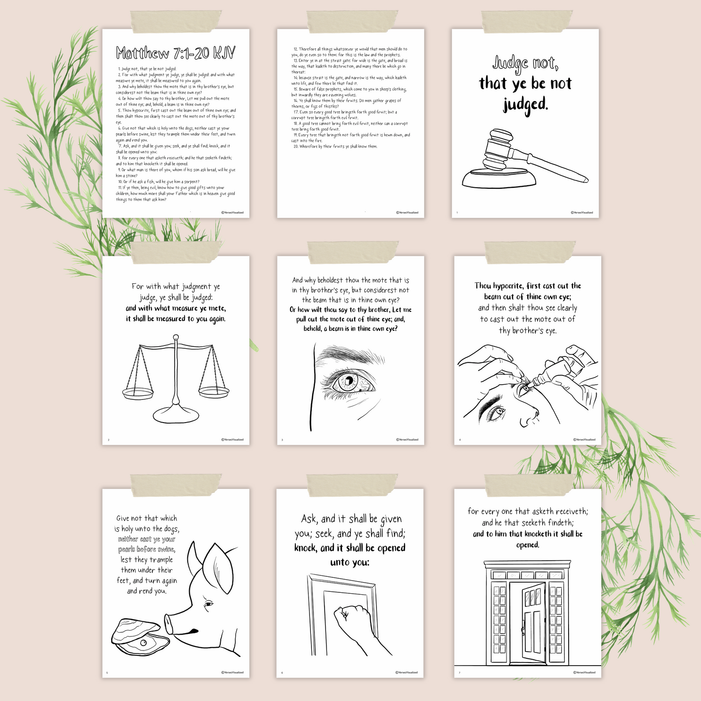 Matthew 7 KJV Coloring Pages