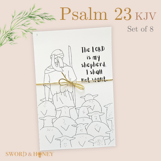 Psalm 23 KJV Coloring Pages