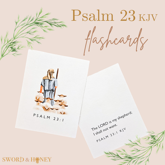 Psalm 23 KJV Flashcards