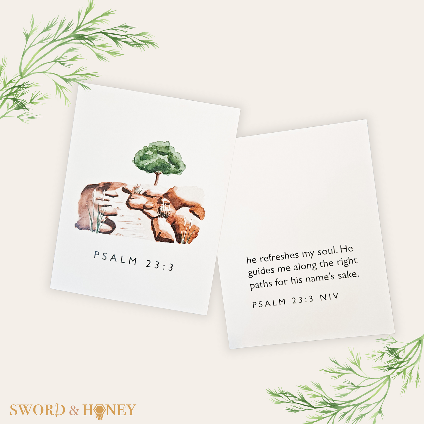 Psalm 23 NIV Flashcards