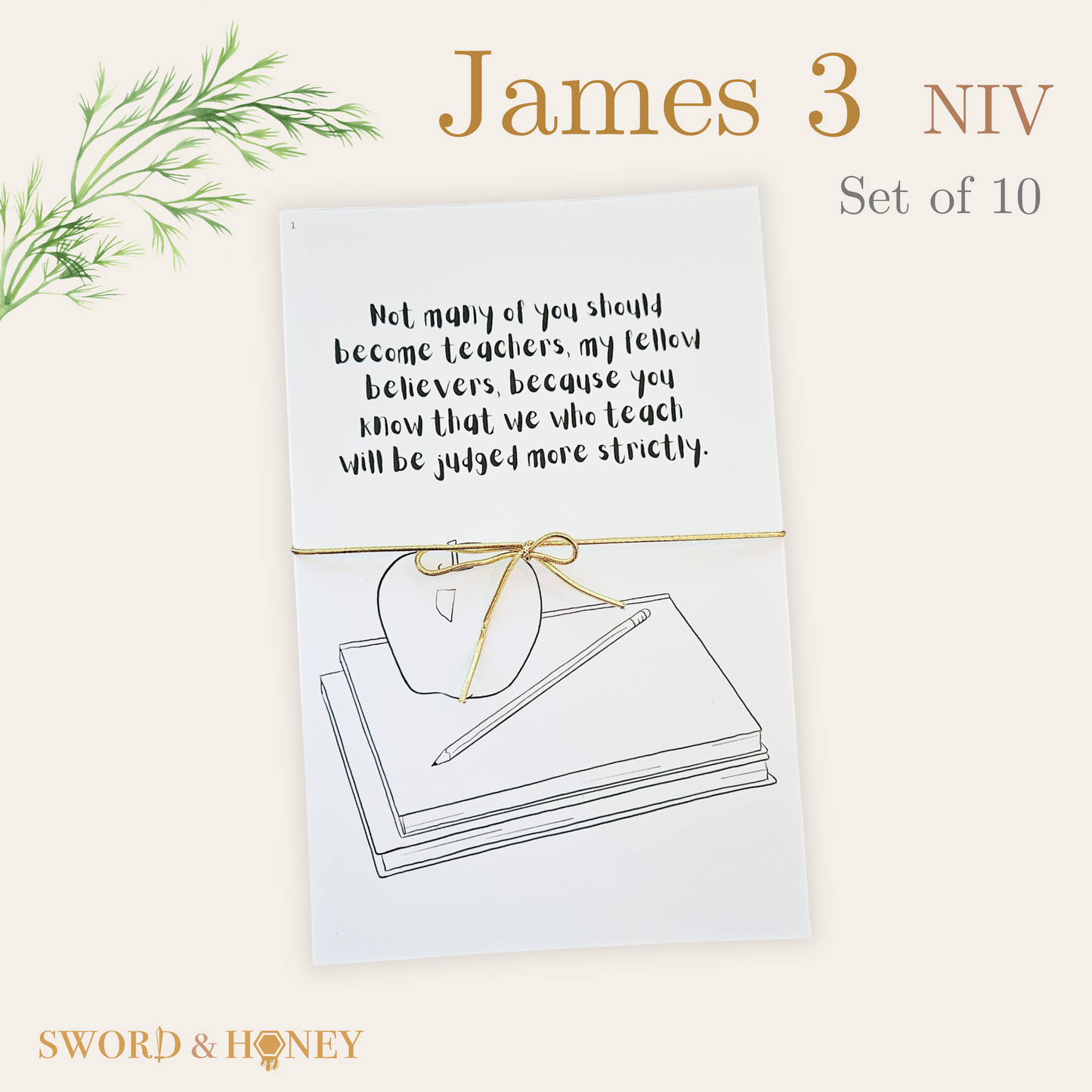 James 3 NIV Coloring Pages – Sword and Honey